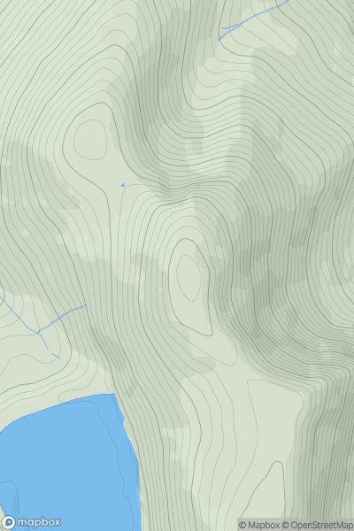 Thumbnail image for Carnedd y Filiast [Snowdonia] showing contour plot for surrounding peak